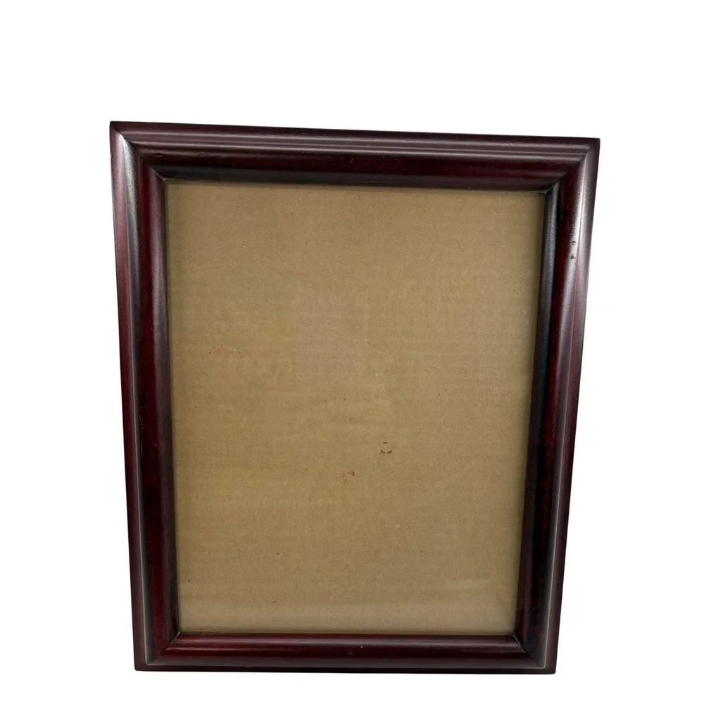 Vintage 10x12 Wood Picture Frame Cherry Mahogany Finish Traditional Wall Hanging